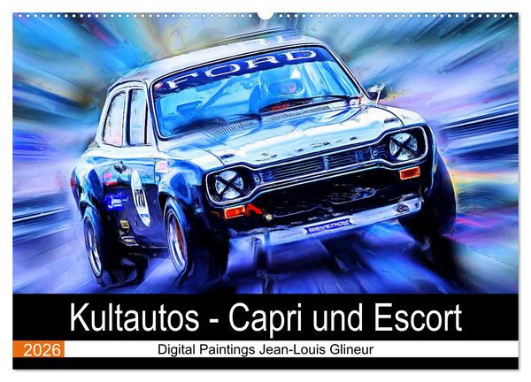 Produktbild: Kultautos - Capri und Escort (Wandkalender 2026 DIN A2 quer), CALVENDO Monatskalender