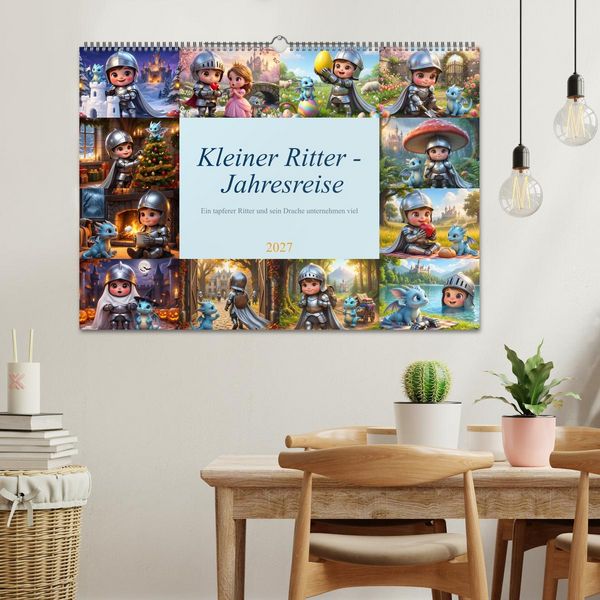 Produktbild: Kleiner Ritter - Jahresreise (Wandkalender 2027 DIN A2 quer), CALVENDO Monatskalender