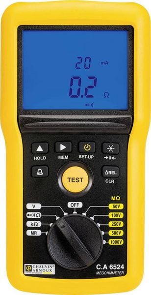 Produktbild: Chauvin Arnoux C.A 6524 Isolationsmessger&auml;t 50 V, 100 V, 250 V, 500 V, 1000V 200 GΩ
