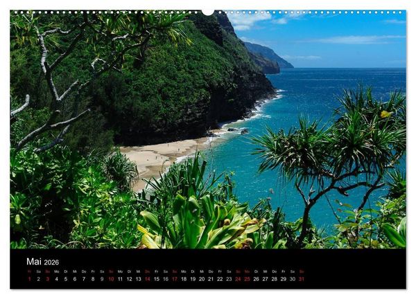 Produktbild: Hawaii - Kauai (hochwertiger Premium Wandkalender 2026 DIN A2 quer), Kunstdruck in Hochglanz