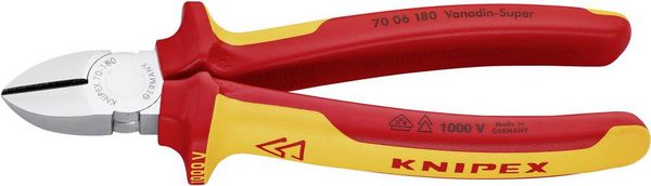 Produktbild: Knipex 70 06 180 VDE Seitenschneider mit Facette 180mm