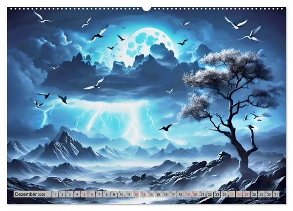 Produktbild: Mondzauberschein (Wandkalender 2026 DIN A2 quer), CALVENDO Monatskalender