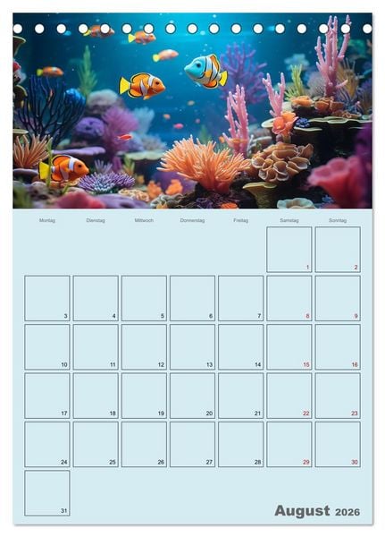 Produktbild: Schiffe, Fische und Piraten (Tischkalender 2026 DIN A5 hoch), CALVENDO Monatskalender