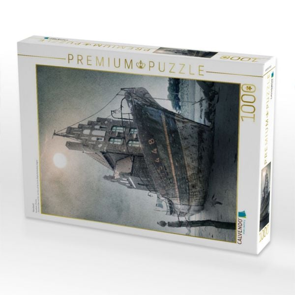 Produktbild: CALVENDO Puzzle Hausboot | 1000 Teile Lege-Gr&ouml;&szlig;e 64x48cm Foto-Puzzle f&uuml;r gl&uuml;ckliche Stunden