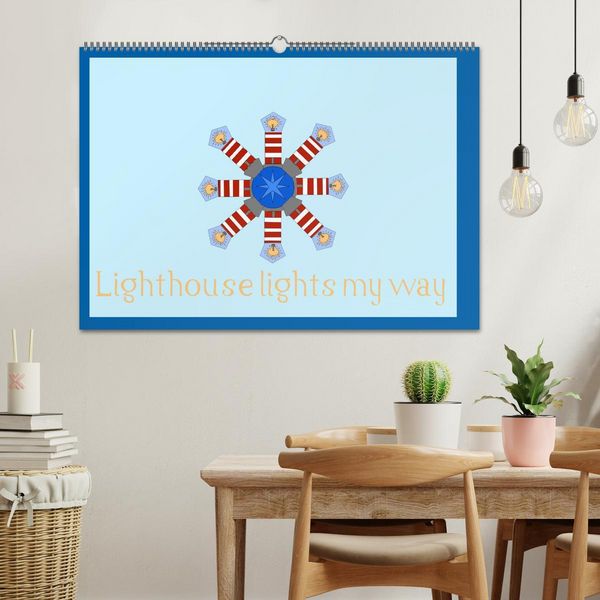 Produktbild: Lighthouse lights my way (Wall Calendar 2026 DIN A2 landscape), CALVENDO 12 Month Wall Calendar