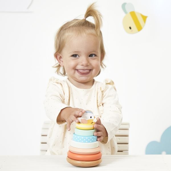Produktbild: Holz-Stapelspiel Vogel & Nest ab 12 Monaten &ndash; 7-teilig