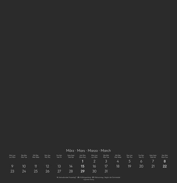 Produktbild: Kreativ-Kalender schwarz 2026 - 32 x 33 - Foto, Malen, Basteln - datiert - Kreativkalender - Foto-Kalender - Alpha Edition