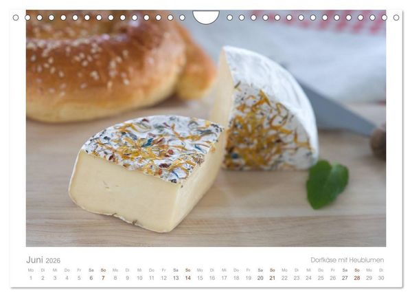 Produktbild: Der K&auml;sekalender Edel und lecker (Wandkalender 2026 DIN A4 quer), CALVENDO Monatskalender