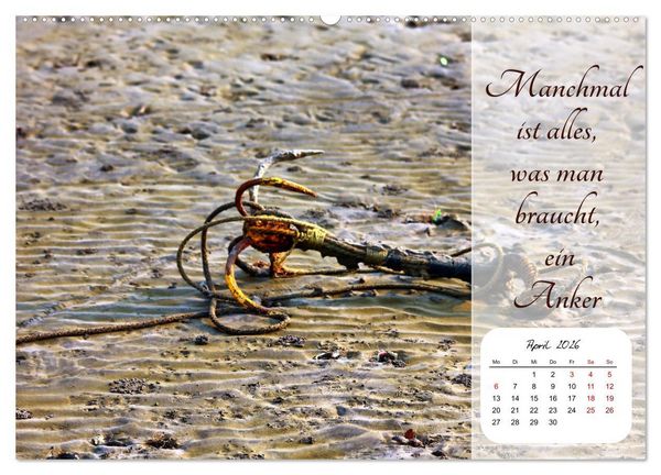 Produktbild: Mein Anker - Ein Jahr voller Halt (hochwertiger Premium Wandkalender 2026 DIN A2 quer), Kunstdruck in Hochglanz