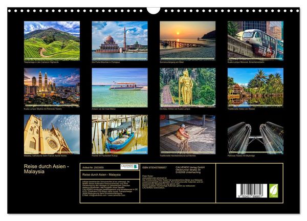 Produktbild: Reise durch Asien - Malaysia (Wandkalender 2026 DIN A3 quer), CALVENDO Monatskalender
