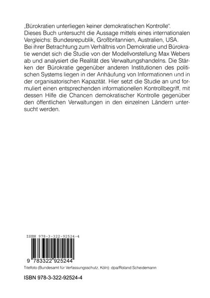 Produktbild: B&uuml;rokratische Macht und demokratische Gesellschaft