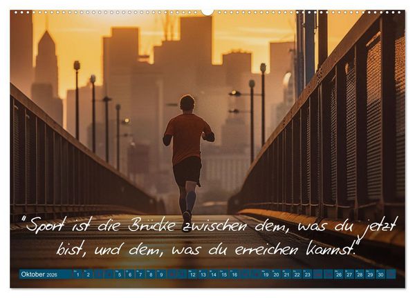 Produktbild: Motivation in Bewegung - Ein Jahr voller sportlicher Energie (hochwertiger Premium Wandkalender 2026 DIN A2 quer), Kunstdruck in Hochglanz