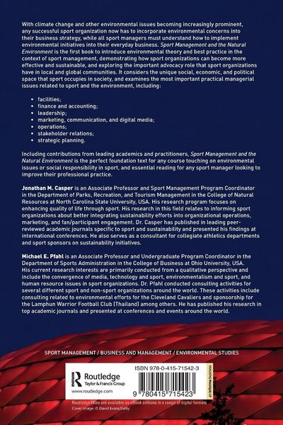 Produktbild: Sport Management and the Natural Environment