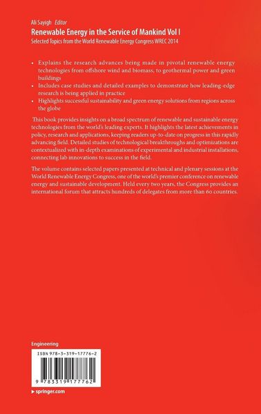 Produktbild: Renewable Energy in the Service of Mankind Vol I