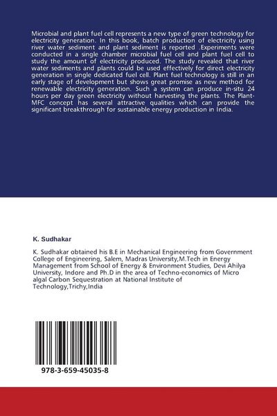 Produktbild: Plant Microbial Fuel cell for green electricity generation