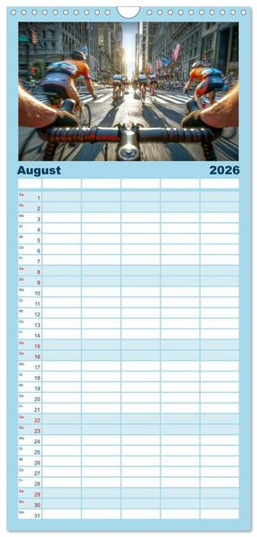 Produktbild: Familienplaner 2026 - Triathlon - Grenzen verschieben mit 5 Spalten (Wandkalender, 21 x 45 cm) CALVENDO