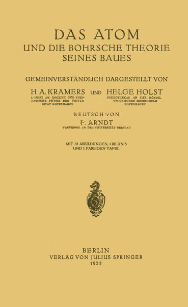 Produktbild: Das Atom und die Bohrsche Theorie seines Baues