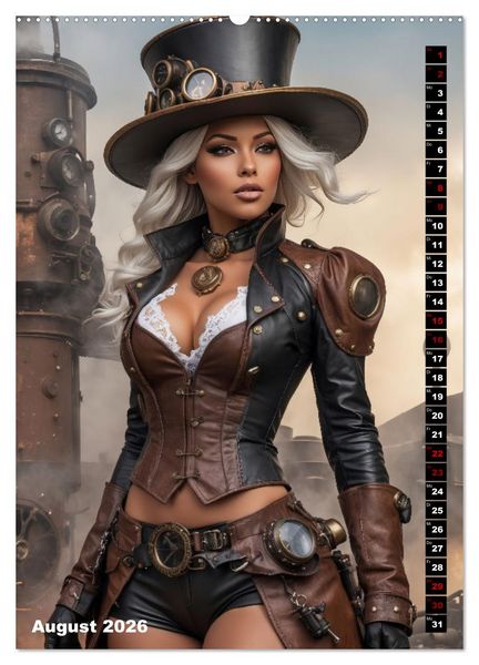 Produktbild: Steampunk Divas (hochwertiger Premium Wandkalender 2026 DIN A2 hoch), Kunstdruck in Hochglanz