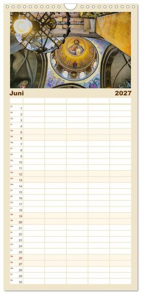 Produktbild: Familienplaner 2027 - Grabeskirche in Jerusalem mit 5 Spalten (Wandkalender, 21 x 45 cm) CALVENDO