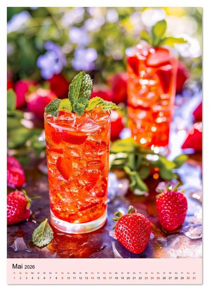 Produktbild: Cocktails im Glas - Sommerliche Mixgetr&auml;nke zum Tr&auml;umen (Wandkalender 2026 DIN A4 hoch), CALVENDO Monatskalender