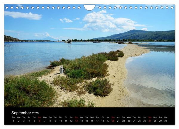Produktbild: Chalkidiki: Kassandra, Sithonia, Athos (Wall Calendar 2026 DIN A4 landscape), CALVENDO 12 Month Wall Calendar