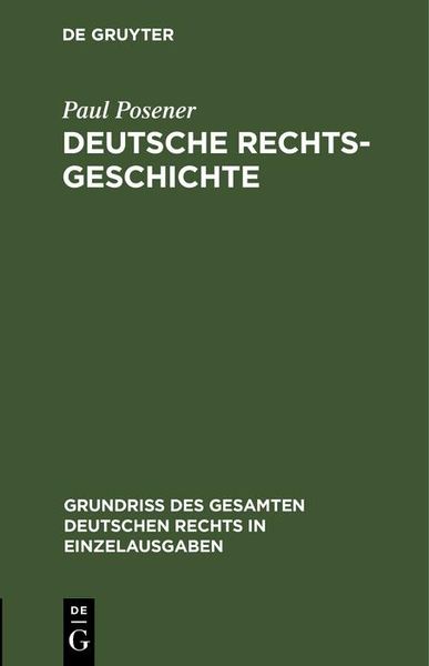 Produktbild: Deutsche Rechtsgeschichte