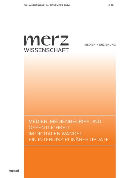 Medien, Medienbegriff und Öffentlichkeit im digitalen Wandel. Ein interdisziplinäres Update, Taschenbuch von , Kopaed, 978-3-96848-162-3