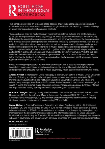 Produktbild: Routledge International Handbook of Music Psychology in Education and the Community