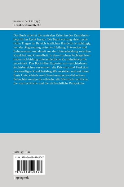 Produktbild: Krankheit und Recht