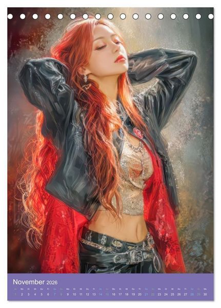 Produktbild: Popstars - Inspiriert vom Mangastil (Tischkalender 2026 DIN A5 hoch), CALVENDO Monatskalender