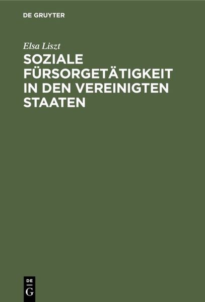 Produktbild: Soziale F&uuml;rsorget&auml;tigkeit in den Vereinigten Staaten