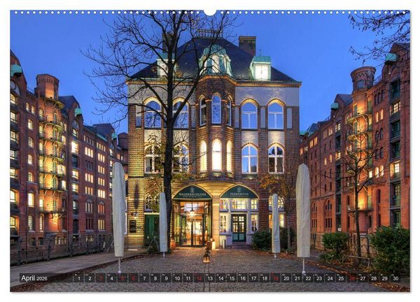 Produktbild: Die Speicherstadt (hochwertiger Premium Wandkalender 2026 DIN A2 quer), Kunstdruck in Hochglanz