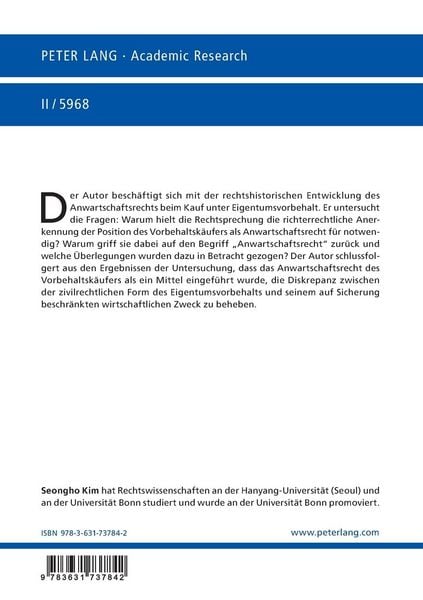 Produktbild: Die Entwicklung des Anwartschaftsrechts beim Kauf unter Eigentumsvorbehalt