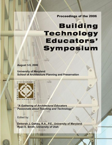 Produktbild: 2006 Building Technology Educators' Symposium Proceedings