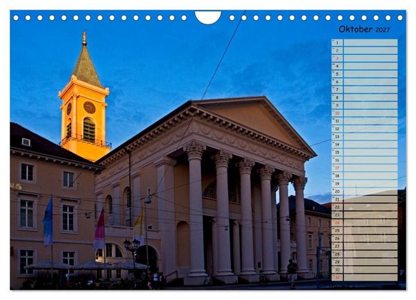 Produktbild: KARLSRUHE F&Uuml;R NACHTSCHW&Auml;RMER (Wandkalender 2027 DIN A4 quer), CALVENDO Monatskalender