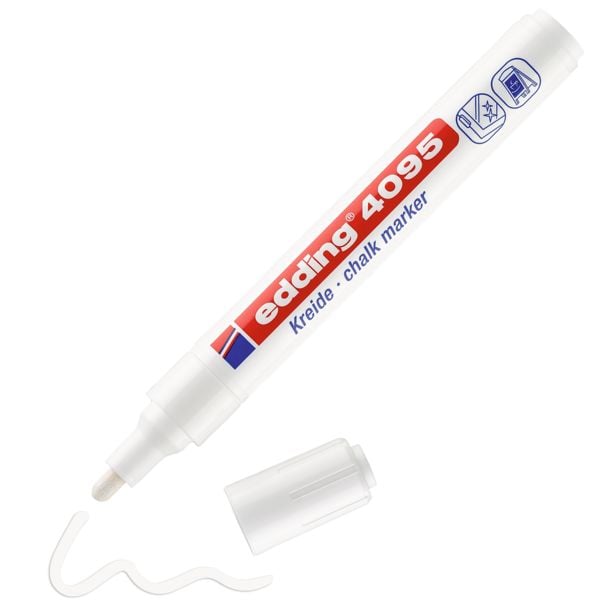 Produktbild: edding 4095 Kreidemarker Window Marker 2-3mm wei&szlig;