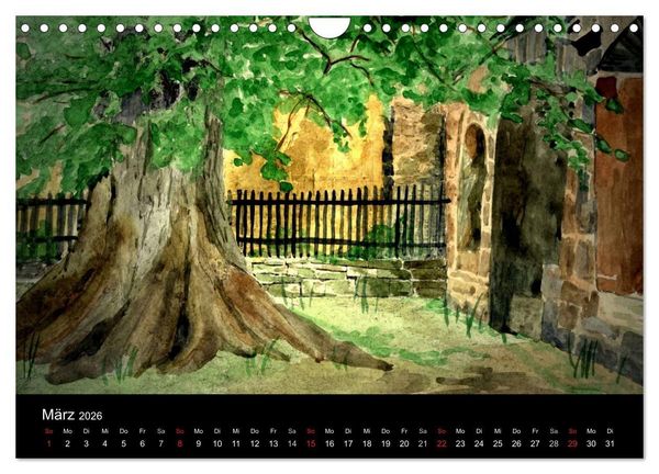 Produktbild: Deutschland in Aquarell (Wandkalender 2026 DIN A4 quer), CALVENDO Monatskalender