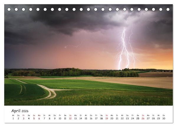 Produktbild: Gewitterwelten (Tischkalender 2026 DIN A5 quer), CALVENDO Monatskalender