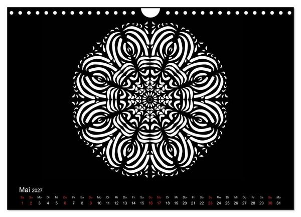 Produktbild: Entspannung und Ruhe durch Mandalas (Wandkalender 2027 DIN A4 quer), CALVENDO Monatskalender