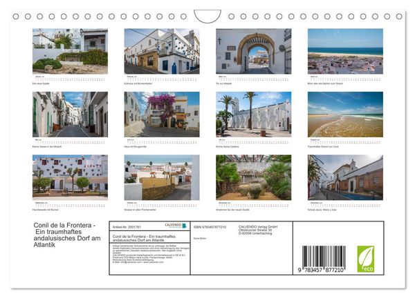 Produktbild: Conil de la Frontera - Ein traumhaftes andalusisches Dorf am Atlantik (Wandkalender 2026 DIN A4 quer), CALVENDO Monatskalender