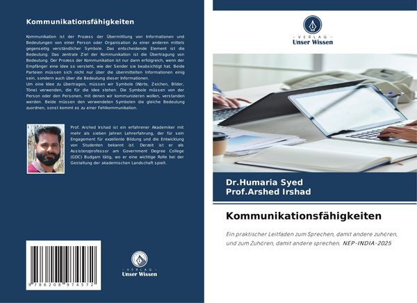 Kommunikationsfähigkeiten, Taschenbuch von Humaria Syed , Arshed Irshad, Verlag Unser Wissen, 9786208974572