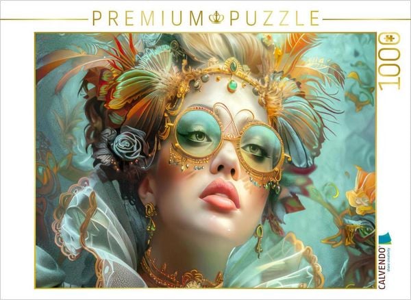 CALVENDO Puzzle Venezianische Porträts von Frauen | 1000 Teile Lege-Größe 64x48cm Foto-Puzzle für glückliche Stunden