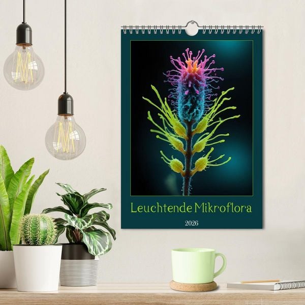 Produktbild: Leuchtende Mikroflora (Wandkalender 2026 DIN A4 hoch), CALVENDO Monatskalender