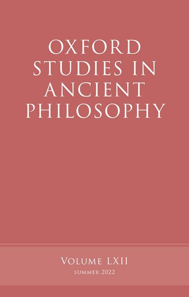 Produktbild: Oxford Studies in Ancient Philosophy, Volume 62