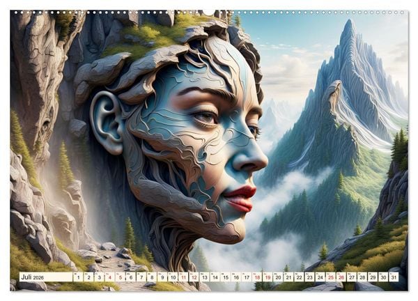 Produktbild: Berg Charaktere (hochwertiger Premium Wandkalender 2026 DIN A2 quer), Kunstdruck in Hochglanz