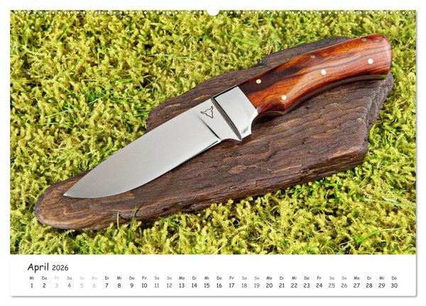Produktbild: Handgefertigte Jagdmesser (Wandkalender 2026 DIN A2 quer), CALVENDO Monatskalender
