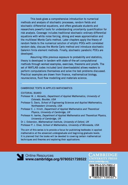 Produktbild: An Introduction to Computational Stochastic PDEs