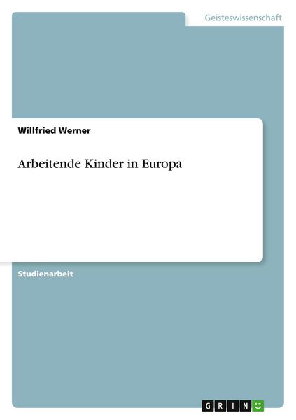 Produktbild: Arbeitende Kinder in Europa