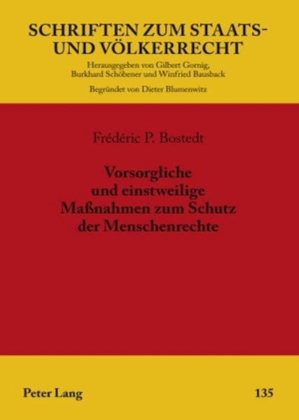 Produktbild: Vorsorgliche und einstweilige Ma&szlig;nahmen zum Schutz der Menschenrechte