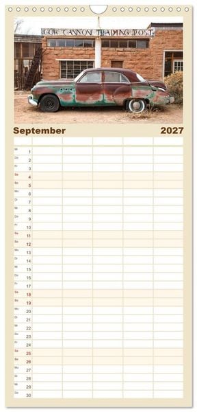 Produktbild: Familienplaner 2027 - Wo der Wind Wohnt, Amerikas Lost Places mit 5 Spalten (Wandkalender, 21 x 45 cm) CALVENDO